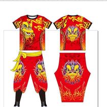 Custom Lion Dance Clothes Set Short Sleeve Show Accessories Lion Head Dragon Lion Dance Custom Lion Dance Clothing