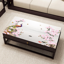 Chinese rectangular coffee table pad Waterproof anti-scalding oil-proof leave-in household pvc soft plastic glass table cloth thick