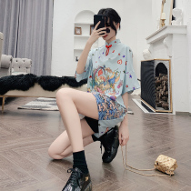 New green qipao fashion improved version of young girl country Chaulian Chaulian clothing loot dress for short and short Chinese wind modern