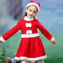 Christmas childrens costumes Girls costume red Christmas dress Princess skirt Santa dress