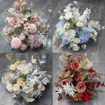 New Wedding Road Flower Simulation Flower Four Leaf Clover Road Flower Runway Flower Art Wedding Hall Banquet Decoration Flower