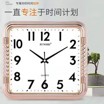 Square wall clock bedroom living room clock simple modern home decoration quartz clock mute hanging table Creative