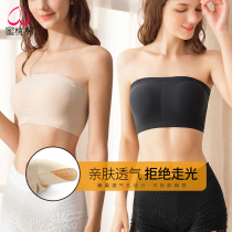 Chest-wrapped womens anti-walking underwear bandeau gathered students high school girls with the bottom of the chest small black thin section