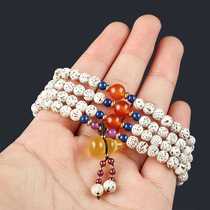 Putuo Mountain Buddha Beads Small Bodhi Standard 108 Red Agate Fulu