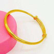 Zhou Dafu Huanmei 999 Gold bracelet woman 18K gold pure gold color jewelry 999 glossy solid 18K gold bracelet