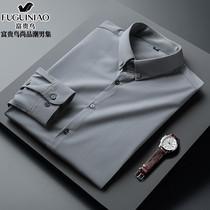 Fugui bird 2021 New striped shirt men spring long sleeve high end men business non-iron casual dress shirt