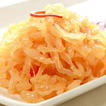 Instant jellyfish 150g bag * 4 Guangdong seafood wild jellyfish head cold dish cold cold dish cold sauce jellyfish skin