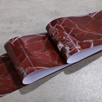 Violet red Indonesian red marble self-adhesive foot line wall sticker window sill repair seam waist line decoration corner tile sticker