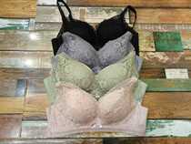 Qishu 1870 new spring and summer New without steel ring underwear kiss cotton breathable comfortable gathering small chest bra thick B cup