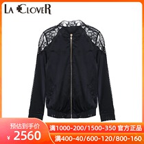 LACLOVER Langkavin new Aisha series lace stitching long sleeve zipper shirt LC72LM1