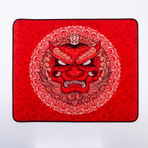 Tiger character e-sports Longteng original competitive thin fabric mat Large size non-slip edging Chinese style game mouse pad