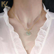  High-end necklace female 2021 new sterling silver light luxury niche design sense ins simple safe long life clavicle chain