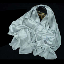 Pure hand embroidery patchwork scarf Lanting Silk Bamboo warm gift silk embroidery