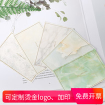 ins host hand card marble tattoo gold message card birthday blessing Thanksgiving gilding card minimalist greeting card