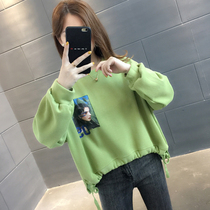 Early autumn short sweater 2021 new womens tide spring and autumn thin fashion small foreign style jacket coat