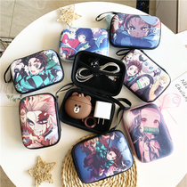 Fire lie cat cartoon headset data cable storage bag 2 5 inch mobile hard drive charger box waterproof shock fall