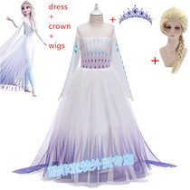 Frozen 2 Princess Dress Queen Children White Tow Dress Anna Skirt