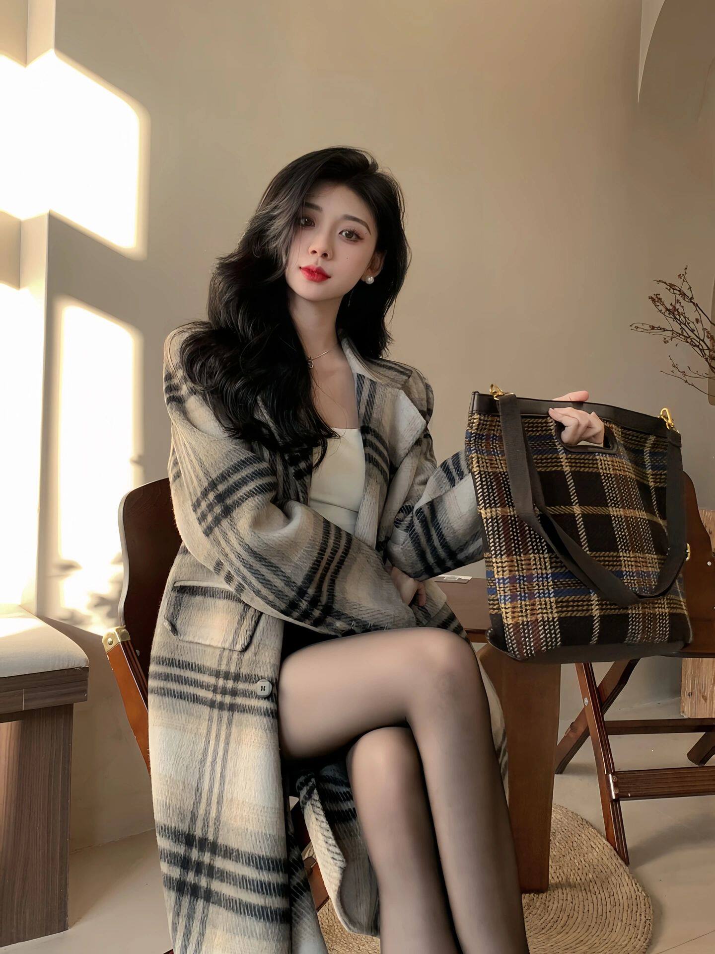 小野和子冬季黑丝光腿神器 加绒双层设计保暖不臃肿 替换装方便实用