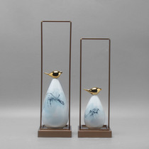 Modern new Chinese creative iron art Ceramics Two Pieces Swing-style Dining Room Living-room TV Cabinet Wine Cabinet Soft Adornment