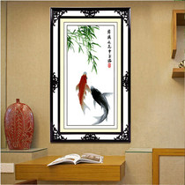 Cross embroidered 2022 new living room line embroidered year with simple new hand small bedroom small piece by itself embroidered