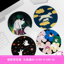 Original literary cute Fresh round dog mouse pad Wangs n power laptop anti-skid pad