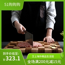 Thai LC LIVING Xiangmu Chessboard Lattice Natural Solid Wood Rectangular Case Cutting Board Chopping Block Mildew Easy To Wash