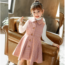 Girl Hair Sweater Vest Dress Spring Autumn Clothing 5 Girls 6 Ocean Gas 8 Liandress 9 Year Old Princess Children Submachia Skirts