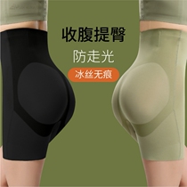 High waist collection underpants female pure desire thin and hip bunches waist collection small belly powerful flat angle without marks and bottom safety pants