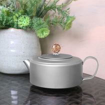 Pure titanium office household tea set Portable travel Outdoor Kung Fu tea pot set Tea separator tea set Double-layer tea cup