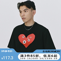SAMESAME22SS Hearts Play Loose Lovers T-shirt Short Sleeve Hip Hop Street Loose Round collar for men and women