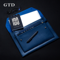 gtd portable rivet briefcase type bronzing file bag file bag large capacity envelope type multifunctional hand clutch bag Business Bag office storage bag storage bag stationery customized printable logo