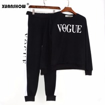 Autumn 2 Piece Set Women Sweatshirt Pants Sportswear Outfit
