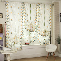 Simple Roman blinds Curtain Sector Embroidered silk curtains lace curtains FINISHED PRODUCT SPECIAL PRICE CLEAR CABIN FLOATING WINDOW BEDROOM CURTAINS