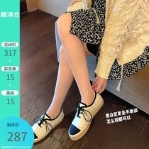 (Lv Xiaobu)Classic small fragrance loafers for women woven lazy shoes Casual fisherman shoes Pedal single shoes for women