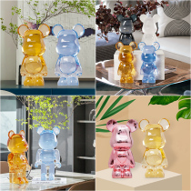 Violent Bear Pendulum Pieces Cartoon Transparent Sculpted Style Board Room Genguan TV Cabinet Next Office Desktop Decorations Furnishing