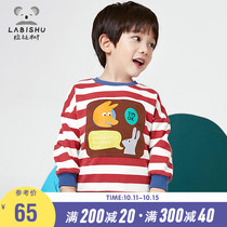 Boy clothes loose spring and autumn 2021 Rabbi tree childrens clothing baby Foreign pullover children Spring and Autumn casual top
