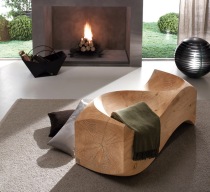 Nordic leisure double sofa bench long solid wood personality bed tail landscape outdoor rest display stool log seat