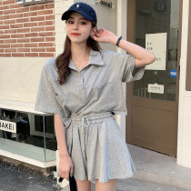 Salt can be sweet fried street salt suit womens summer 2021 new Korean version of the Hong Kong style retro chic fashion two-piece skirt