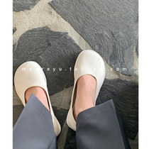 2021 spring new loafers niche design retro shallow mouth grandma shoes simple and versatile Mary Jane single shoes women