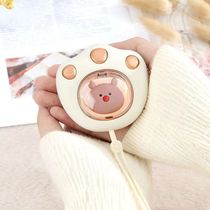 Winter new cat claw warmer treasure charging baby two-in-one portable student female warmer egg USB warmer baby little self-heating warmer god egg 2022 winter warmer goddess instrument