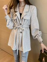 Large size womens clothing suit early autumn 2020 new fat sister mm Korean version of temperament elegant thin suit jacket