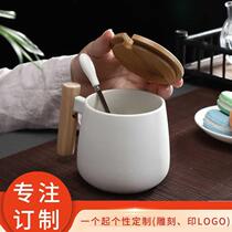 Mark cup with cover spoon ceramic drinking water mug minimalist retro lovers cup home Bubble Milk Coffee Cup Breakfast cup