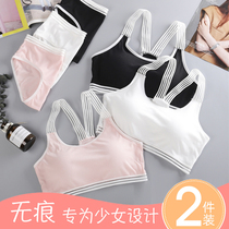 Girls' Underwear Students Developmental Cute Bra Junior High School Students Girls Big Children Cotton Sweet Little Vest Japanese Department