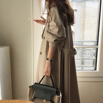 Windbreaker women 2021 spring new South Korea Dongdaemun loose medium long temperament classic simple coat coat women