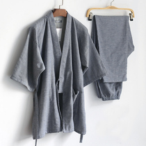Japanese Pajamas for Men and Women Couples Kimono and Home Furnishing Cotton Gauze Sweat Spring and Summer