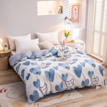 Childrens pure cotton 180*220m quilt cover single-piece cartoon three-piece cotton quilt cover student dormitory bedding