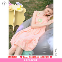 Room for RooMance Ru Man Division original design harness pyjamas womens summer French style midlength pyjamas cute and outwear