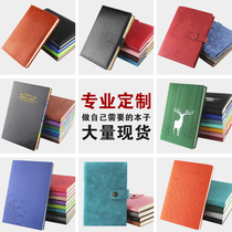  Notebook custom logo can be printed corporate advertising gift box set high-end cowhide business notepad Chinese style bronzing A5 simple work meeting buckle record book custom