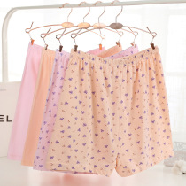 Middle-aged and elderly underwear women cotton old man flat pants mother shorts large size high waist pants head Summer Comfort