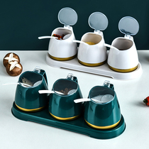 Kitchen seasoning box household seasoning jar seasoning storage light luxury oil pot seasoning pot salt jar seasoning combination set